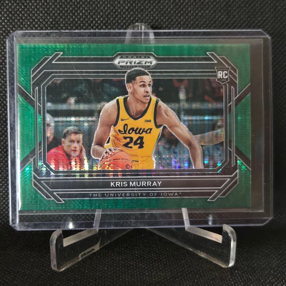 Kris Murry 23-24 Panini Prizm ' Green Prizm ' # erd 3 of 25 Parallel # 49